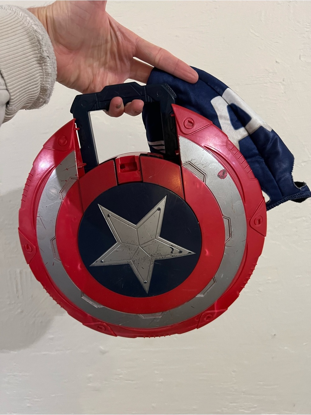 Captain America Star Shield Toy Nerf Dart Blaster Defense Mask Costume Halloween